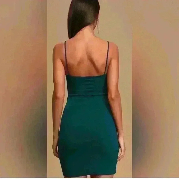 Lulus Forever Your Girl Bodycon Dress Teal Women's Medium - Picture 3 of 15